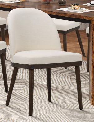 Photo 1 of **Only One** 
MALOL 7-Piece Rectangular Dining Table Set for 6, 63" Industrial Kitchen Table with 6 Upholstered Curved Back Dinner Chairs for Dining Room, Kitchen, Living Room, Brown+Beige