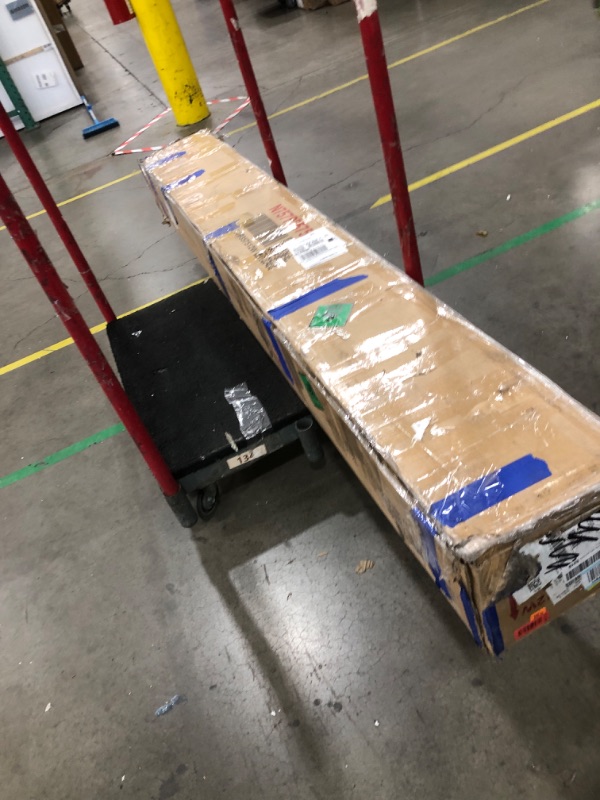 Photo 1 of ***PARTS ONLY***White Wood Frame Queen Upholstered Platform Bed