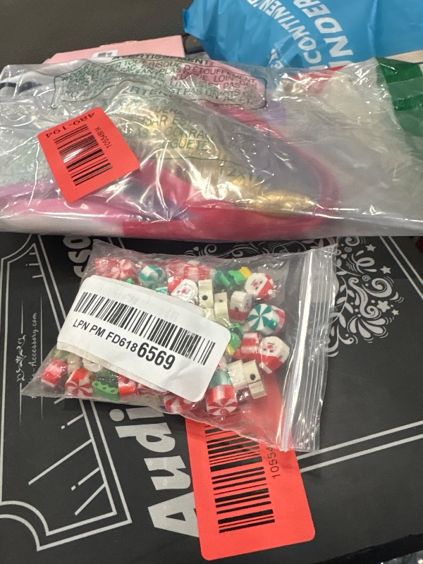 Photo 1 of 100 Pcs Christams Polymer Clay Beads Mixed Heishi Spacer Beads Supplies for DIY Bracelet Earring Necklace Jewelry Making