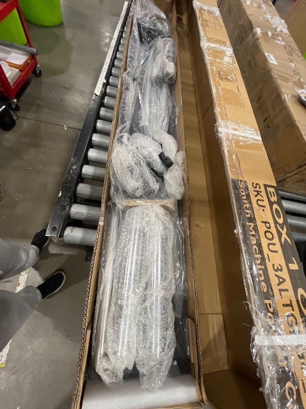 Photo 1 of **BOX 1 OF 2*
GarveeLife Smith Machine Home Gym with Barbell Bar, Cable System, Lat Pulldown Attachments, Safety Spotter Arms, J Hooks, Landmine, Multi-Functional Squat Rack for Full Body Strength Training