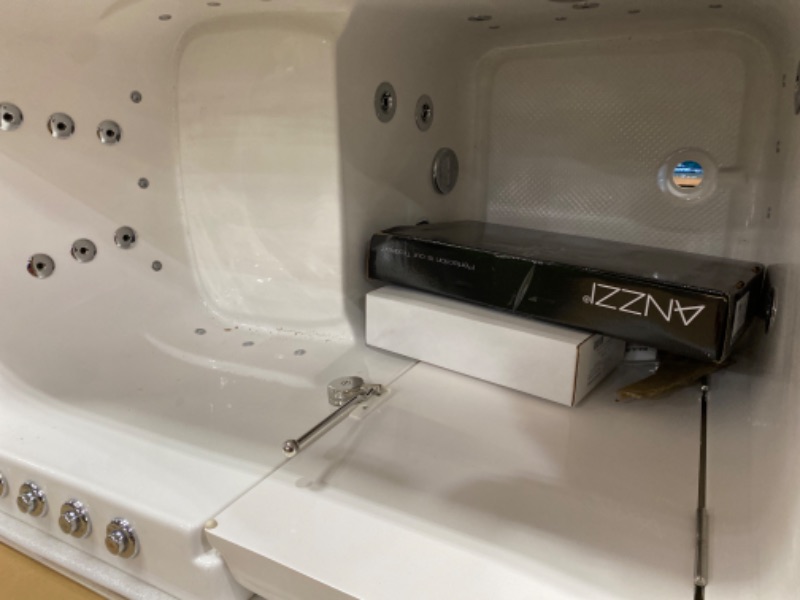 Photo 1 of ANZZI Walk?In Bathtub, 30" x 60", Right?Drain, Air & Whirlpool Massage Jets, ADA Compliant, Quick?Fill Faucet, Aromatherapy, LED Light, Safety Bars, Handheld Shower | AMZ3060WIRWD