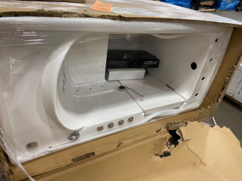 Photo 1 of ANZZI Walk?In Bathtub, 30" x 60", Right?Drain, Air & Whirlpool Massage Jets, ADA Compliant, Quick?Fill Faucet, Aromatherapy, LED Light, Safety Bars, Handheld Shower | AMZ3060WIRWD