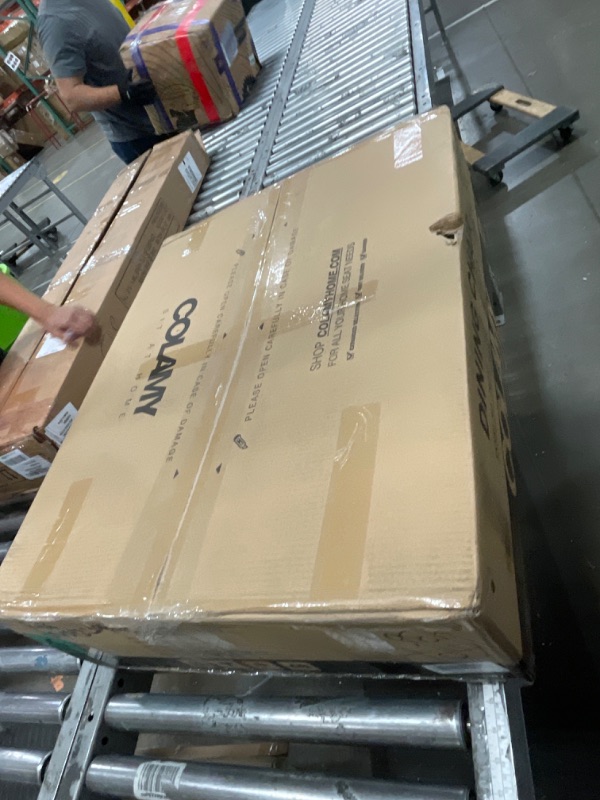 Photo 1 of ***INCOMPLETE***COLAMY Wooden Dining Chairs Set of 6, Modern Upholstered Fabric Dining Room Chair, Farmhouse Kitchen Side Chairs with Foot Pegs, Beige