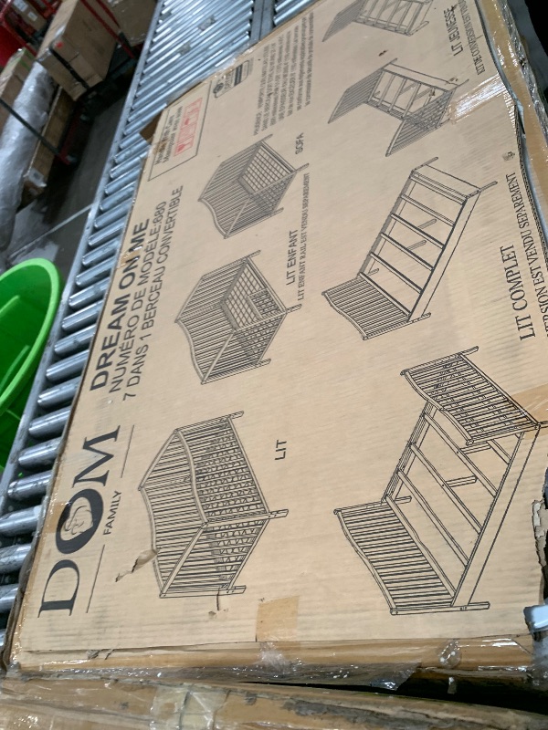Photo 1 of **box 1 of 3, missing other boxes**Dream On Me Nursery Essentials Bundle of Dream On Me Chelsea 5-in-1 Convertible Crib, Dream On Me Ashton Changing-Table, with a Dream On Me Twilight 5” 88 Coil Inner Spring Crib and Toddler Mattress