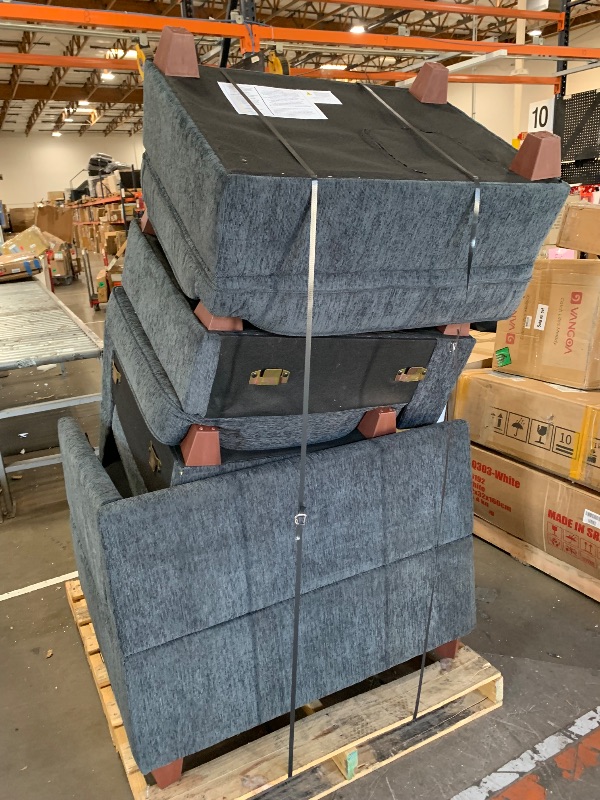 Photo 1 of YOPTO 116" Convertible Sectional Couch with Movable Ottoman and 6 Throw Pillows,Chenille Upholstered Comfy Sofa 7 Seater,L-Shaped,Free Combination,Easy Assembly for Living Room,Apartment,Dark Gray