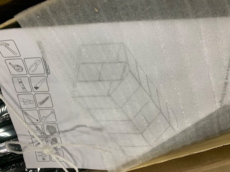 Photo 1 of ***BOX 1 OF 2, MISSING BOX 2**-6x10 FT Greenhouse for Outdoors, Polycarbonate Greenhouse with Roof Vent, Ground Nails, Lockable Push Door, Aluminum Large Walk-in Green House for Outside Garden Backyard, Patio, Lawn, Black