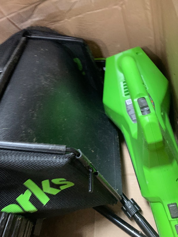 Photo 1 of **USED**
Greenworks 48V (24V x 2) 17" Brushless Mower+12" String Trimmer +320CFM Blower,(2) 4.0Ah Batteries and 2A Dual Port Charger