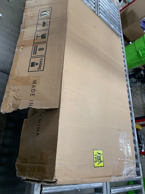 Photo 1 of *INCOMPLETE* YITAHOME King Size Bed Frame with Adjustable Headboard, 4 Storage Drawers and RGB LED Lights, Velvet Upholstered Platform Bed with USB Ports, No Box Spring Needed, Fast Assembly, Noise-Free, White MISSING BOXES.