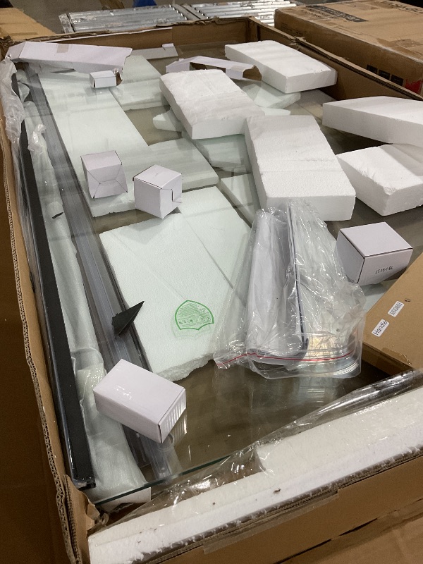 Photo 1 of *** PARTIAL SET _ GLASS DOORS ONLY ***  Findepot Frameless Bathtub Shower Doors 56-60" Width x 59" Height with 5/16" (8mm) Clear Tempered Glass,Silent Soft-Close Design,Matte Black