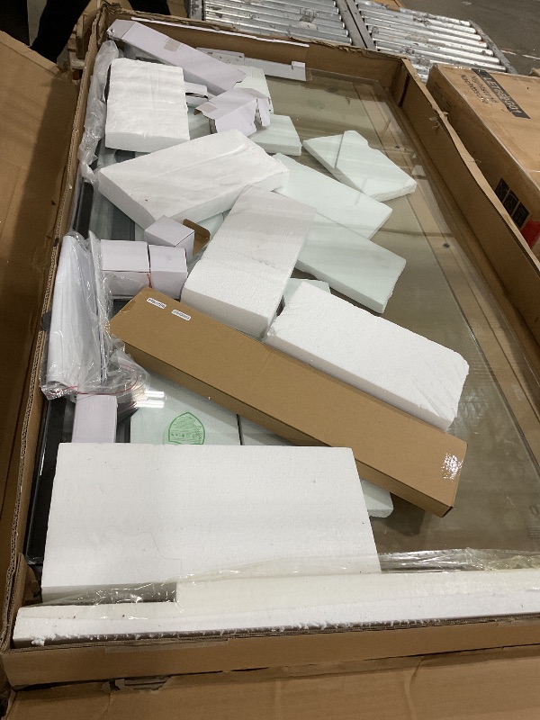 Photo 1 of *** PARTIAL SET _ GLASS DOORS ONLY ***  Findepot Frameless Bathtub Shower Doors 56-60" Width x 59" Height with 5/16" (8mm) Clear Tempered Glass,Silent Soft-Close Design,Matte Black