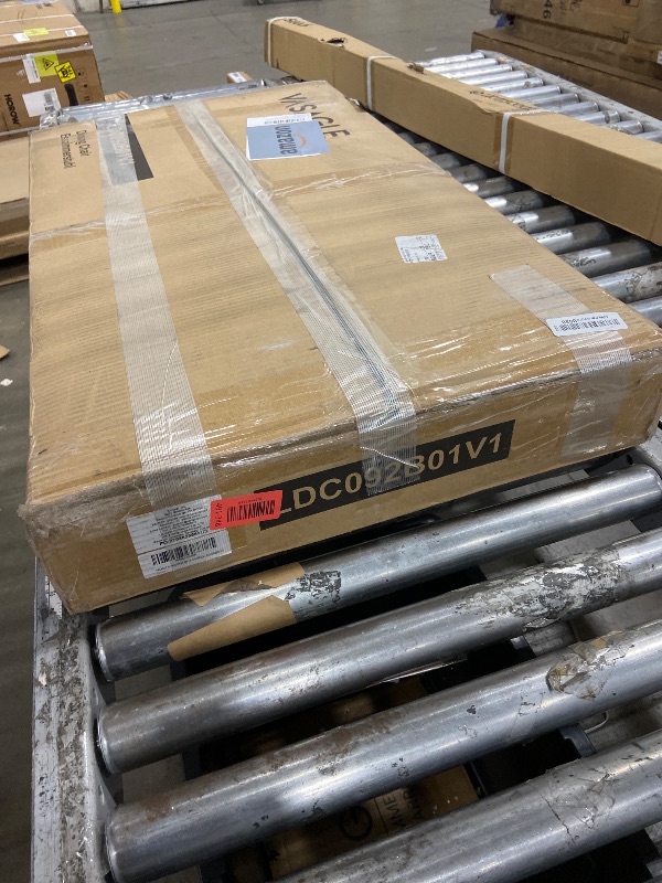 Photo 1 of *** PARTIAL SET - ONLY TWO CHAIRS INCLUDED *** VASAGLE Dining Chair Set of 4, Rustic Wood Chairs with Metal Steel Frame, Easy to Assemble, Comfortable Seat, Modern Farmhouse Chair for Kitchen, Bedroom, Living Room, Rustic Brown and Ink Black