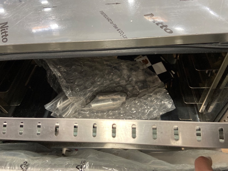 Photo 1 of **SHATTERED GLASS FRONT, HEAVILY DENTED**KoolMore 32 in. Commercial Countertop Convection Oven, Holds Full Size Pans, 4 Racks and 3500W of Power, 240V in Stainless-Steel, ETL Listed for Safety and Sanitation (KM-CTCO-44)