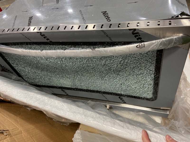 Photo 1 of **SHATTERED GLASS FRONT, HEAVILY DENTED**KoolMore 32 in. Commercial Countertop Convection Oven, Holds Full Size Pans, 4 Racks and 3500W of Power, 240V in Stainless-Steel, ETL Listed for Safety and Sanitation (KM-CTCO-44)