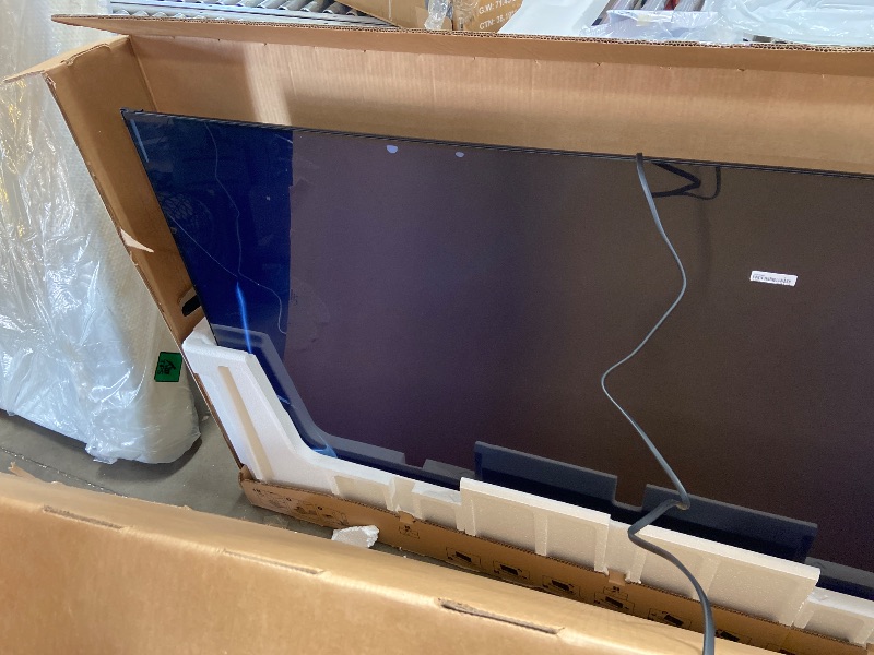 Photo 1 of **POWERS ON BUT SCREEN IS DAMAGED**Samsung 75-Inch Class Crystal UHD U8000F 4K Smart TV (2025 Model) Endless Free Content, Crystal Processor 4K, MetalStream Design, Knox Security, Alexa Built-in