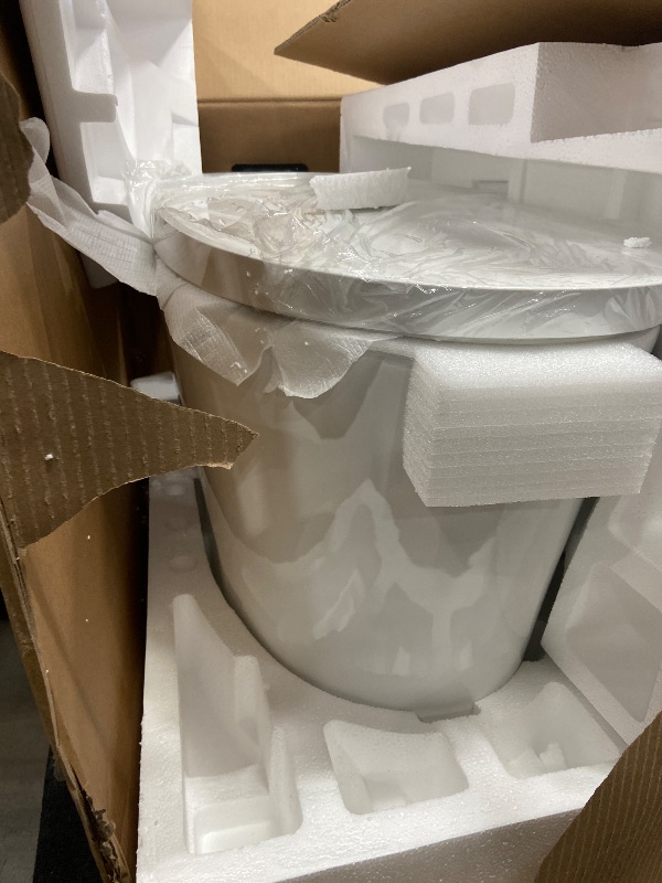 Photo 1 of **UNKNOWN IF ASNY MISSING PARTS**WOODBRIDGE B0970S One Piece Elongated Smart Tankless Bidet Toilet, ADA Height, Auto Flush, Foot Sensor Operation, Heated Seat with Integrated Multi Function Remote Control in White