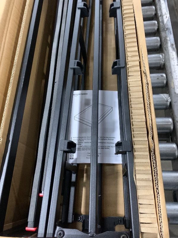 Photo 4 of Amazon Basics Smart Box Spring Bed Base, 7-Inch Height Mattress Foundation, Tool-Free Easy Assembly, King, 79"L x 75.5"W x 7"H, White