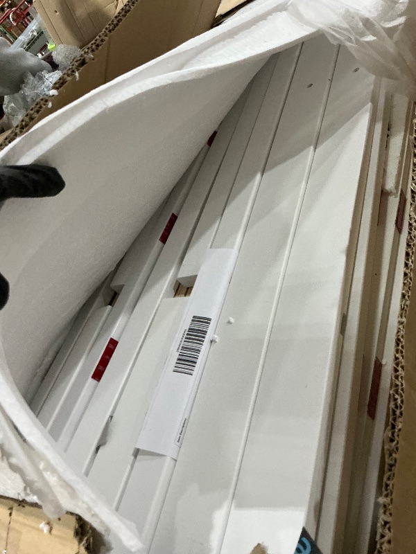 Photo 1 of (used)(missing a leg) Bamboo Bed Frame Queen Size Wood Platform Bedframe Solid Stable with Non-Slip Slats Support Tall Bed