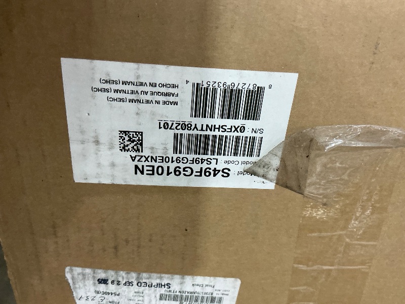 Photo 1 of SAMSUNG 49-inch Odyssey G9 (G91F) DQHD, 144Hz, Curved Gaming Monitor, Ultra-Wide 32:9 Screen, DisplayHDR 600, AMD FreeSync™ Premium Pro, Ergonomic Stand, LS49FG910ENXZA, 2025