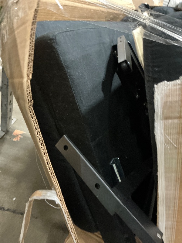 Photo 1 of *PARTIAL SET// NO REFUNDS MISSING PARTS**DWVO 55" Convertible Sofa Bed, 3-in-1 Sleeper Sofa with Pull-Out Bed, Linen Futon Couch with Side Pocket and Adjustable Backrest, Modern Loveseat for Living Room, Balck