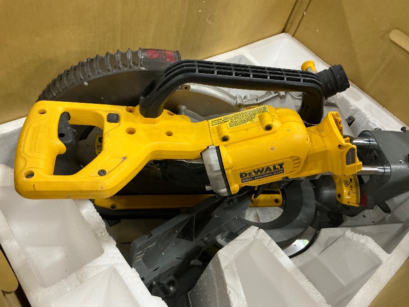 Photo 1 of *UNABLE TO FULLY TEST*DEWALT 20V MAX XR 12 inch Double Bevel Sliding Miter Saw, Cordless, Tool Only (DCS785B)