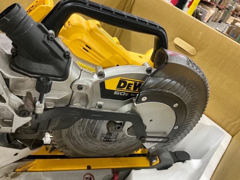Photo 1 of *UNABLE TO FULLY TEST*DEWALT 20V MAX XR 12 inch Double Bevel Sliding Miter Saw, Cordless, Tool Only (DCS785B)