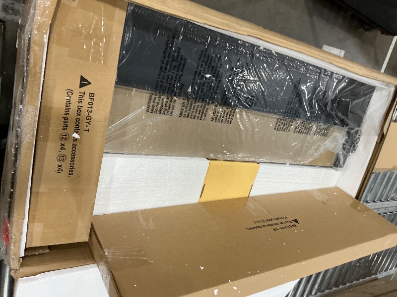 Photo 1 of *PARTIAL SET// NO REFUNDS FINAL SALE*Rolanstar Bed Frame Twin Size with Charging Station and LED Lights, Upholstered Storage Headboard with Drawers, Heavy Duty Metal Slats, No Box Spring Needed, Noise Free, Easy Assembly, Dark Grey