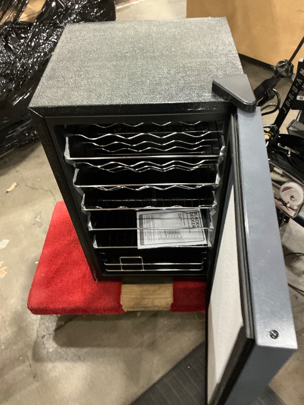 Photo 1 of *POWERS ON**BLACK+DECKER BD61526 Wine Cellar, Black Cabinet with Gray Door Accent