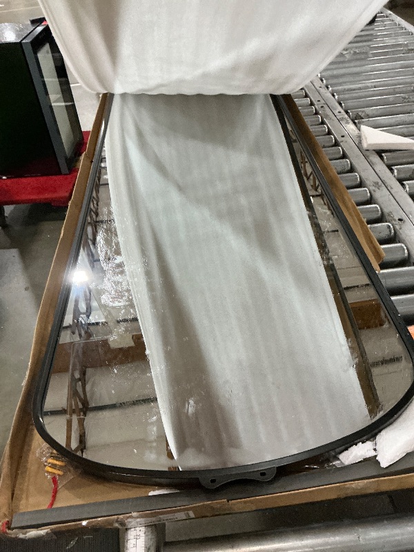 Photo 1 of *DIRTY* Antok Arched Full Length Mirror, 65"x24" Floor Mirror with Carved, Full Body Mirrors for HomeDecor, Standing/Halling Large Wall Mirror for Bedroom, Living Room, Cloakroom, Black, Retro Style