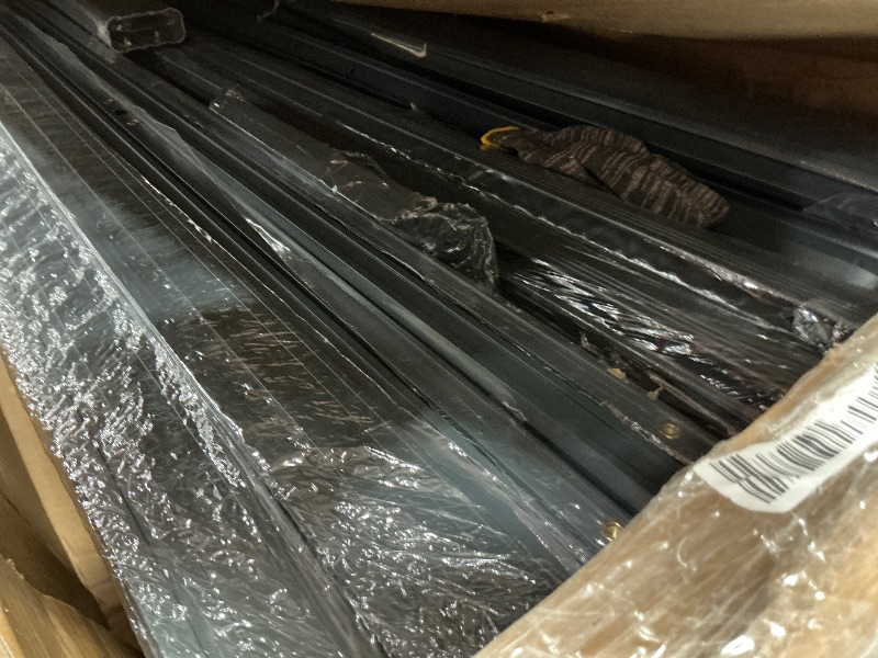 Photo 1 of *PARTIAL SET ONLY* Real Relax Metal Carport 10 x 16ft with Heavy Duty Metal Frame & Pitched-Roof Polycarbonate Panel Canopy, Sturdy Canopy Shelter for Car, Truck, Pickup, SUV, Tractor, and Boat, Grey