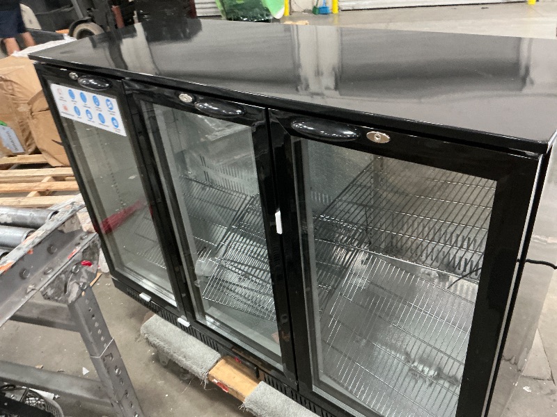 Photo 1 of *MINOR DENTS* Beverage Refrigerator, 53.15W Inch 12 Cu.Ft Drink Fridge, Back Bar Beer Fridge with 3 Glass Door, 35.43" Height Beverage Cooler, Built-in & Undercounter Commercial Back Bar Cooler for Kitchen Shop Bar