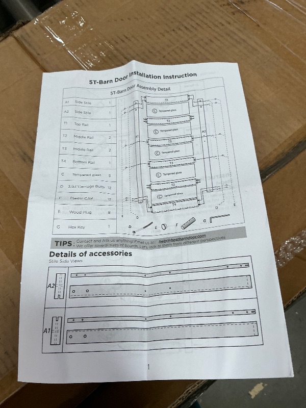 Photo 1 of *UNKNOWN BRAND//STOCK PHOTO FOR REFERENCE** ASSEMBLED DOOR NULL 5T BARN DOOR