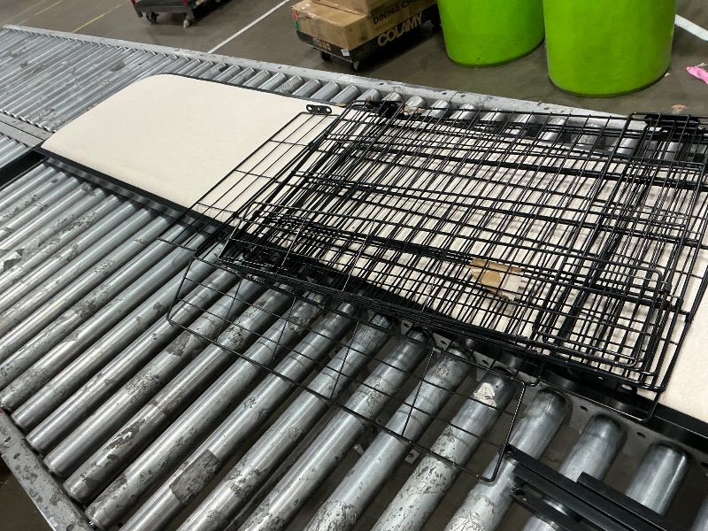 Photo 1 of *FINAL SALE/NO REFUNDS**MISSING PARTS//PARTIAL SET** Merax Metal Platform Bed King Size with Curved Upholstered Headboard and Footboard, King Bed Frame with 4 Storage Drawers Under Bed, Heavy Duty Metal Slats, No Box Spring Needed, Easy Assembly, Beige