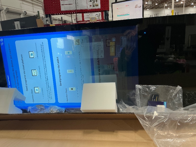 Photo 1 of *SCREEN IS DAMAGED//POWERED ON* antfraer 43" Digital Signage Kiosk Android 11.0 OS, 2K Resolution Digital Signage, Non-Touchscreen Indoor Advertising Display Totem with WiFi & HD Inputs Digital Signage Player