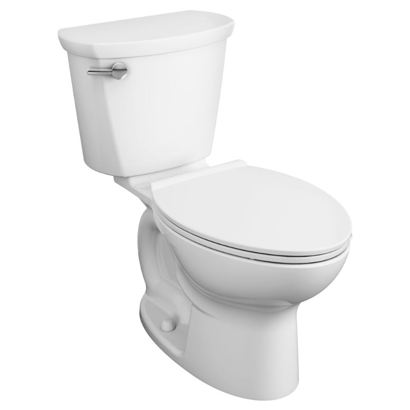 Photo 1 of **TANK ONLY**American Standard 609CA001.020 Cadet PRO Two-Piece Toilet with Slow-Close Seat and Wax Ring, Elongated Front, Standard Height, White, 1.28 gpf
