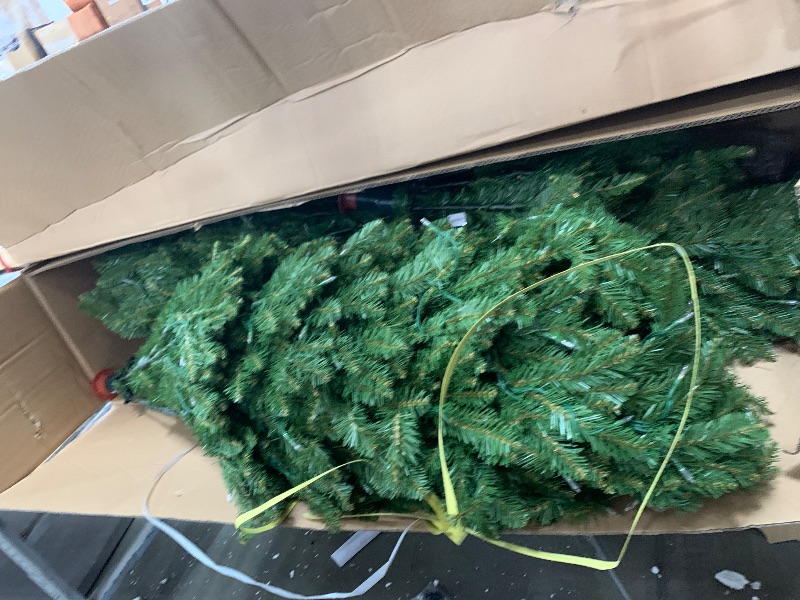 Photo 1 of ** Only Box # 2 Missing Box # 1 ** National Tree Company 12 ft Pre-Lit Dunhill Fir Artificial Christmas Tree, 1,200 LED Lights, 7,794 Tips, PowerConnect, Foot Pedal, 10 Light Functions, Includes Stand, Green