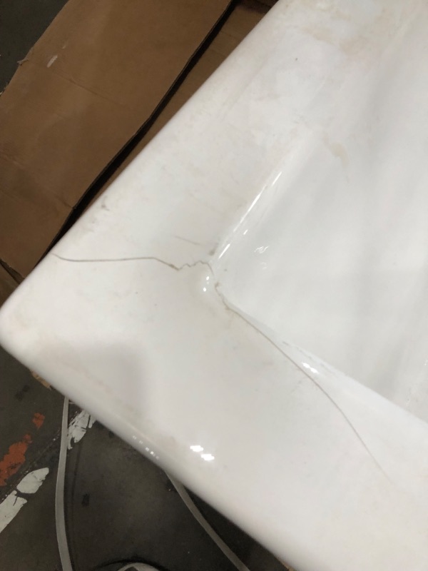 Photo 1 of *DAMAGE* ANZZI Illyrian AZ3272VNS 32" x 72" Soaker Acrylic Rectangle Drop-In Bathtub - Easy Installation - Smooth Glossy Ultra White Finish