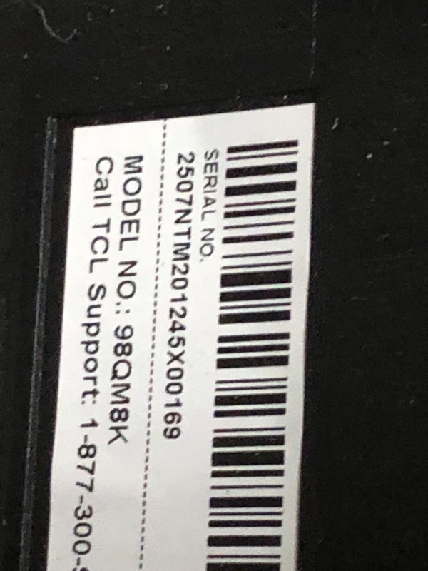 Photo 1 of *DAMAGE* TCL 98 Inch Class QM8K Series | Mini LED QLED 4K HDR | 98QM8K, 2025 Model | 120HZ-144HZ Anti Reflective Wide Angle Screen Smart Google TV Dolby Atmos | Voice Remote Alexa Gaming Streaming Television