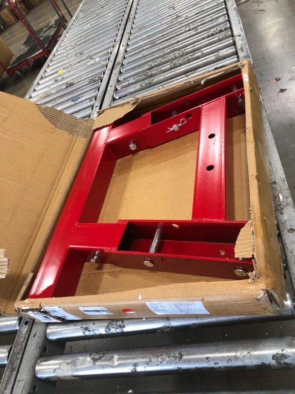 Photo 1 of *INCOMPLETE* 2 T Folding Hydraulic Engine Hoist with Leveler, 4400 LBS Cherry Picker Shop Crane with Telescopic Boom & 6 Casters, Engine Hoist Lift for Garage Workshop Warehouse, Heavy Duty, Red