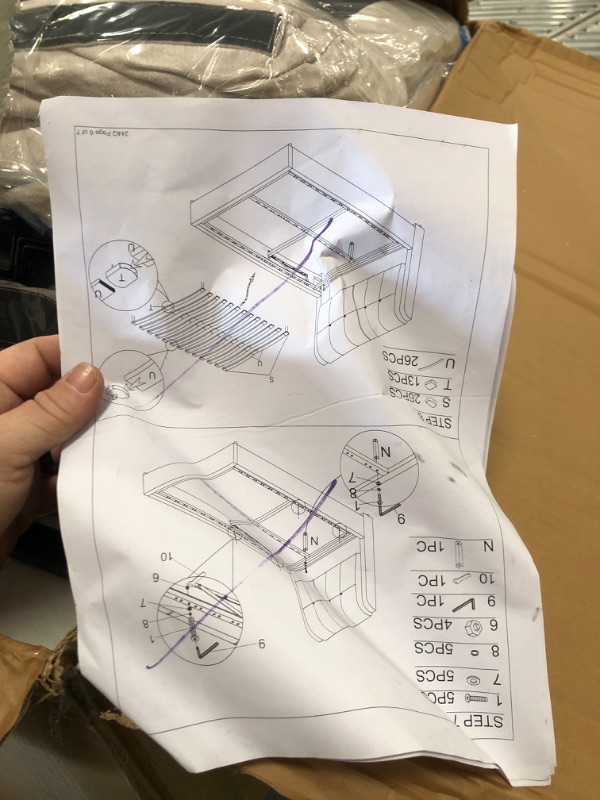 Photo 1 of *INCOMPLETE* Queen Size Storage Upholstered Hydraulic Platform Bed w/Integrated Headboard