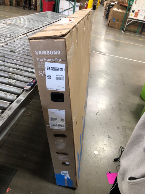 Photo 1 of *Cracked Screen* Samsung QN85LS03FW 85 inch The Frame Pro 4K Neo QLED Mini LED Smart TV (2025) Bundle with CPS Exclusive 26 Month Protection, 2X HDMI Cables & Deco Gear Complete Home Theater Beginner's Guidebook