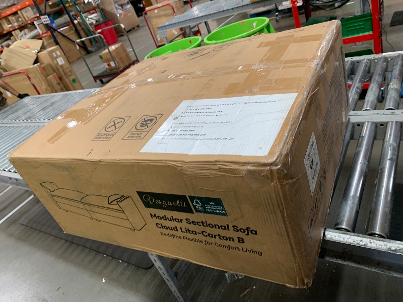 Photo 1 of **MISSING BOX A** Vesgantti 74" Loveseat Sofa Without Armrest, Comfy Cloud Couch for Living Room Deep Seat Chenille Modern 2 Seater Small Sofa, Extra Seats for Modular Couch, Beige