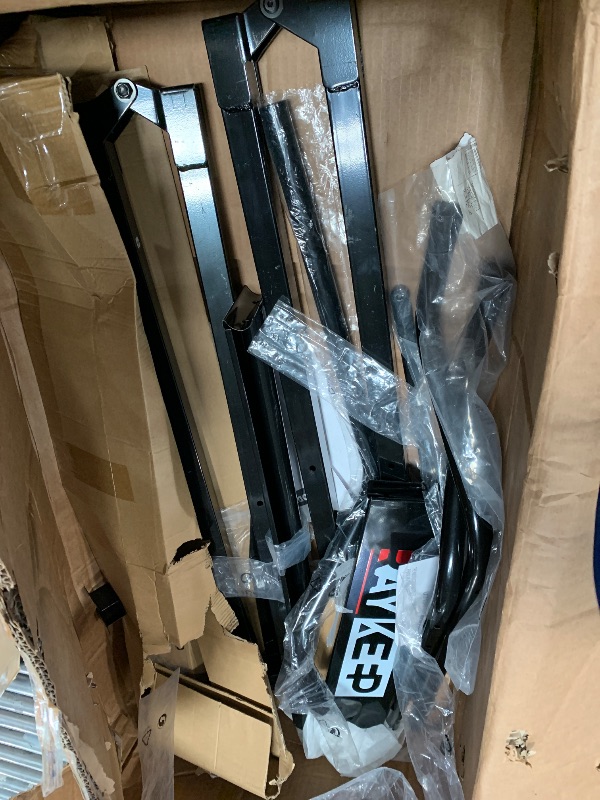 Photo 1 of **INCOMPLETE** RAYKEEP 10 Player Poker Table Foldable, 84" Folding Blackjack Texas Holdem Table, Portable Casino Leisure Card Board Game Table with Cup Holders and Padded Rails for Game Room (Black)