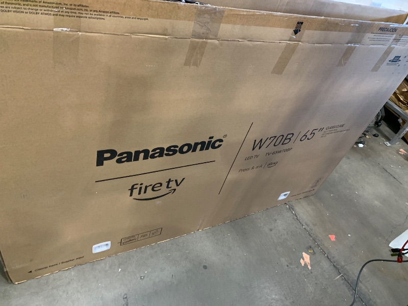 Photo 1 of **DAMAGE*** Panasonic W70 Series (2025 Model) 65" LED 4K Ultra HD Smart Fire TV, Press & Ask Alexa, Apple AirPlay, HDR10+, HDMI 2.1, and Bluetooth Support - 65W70BP