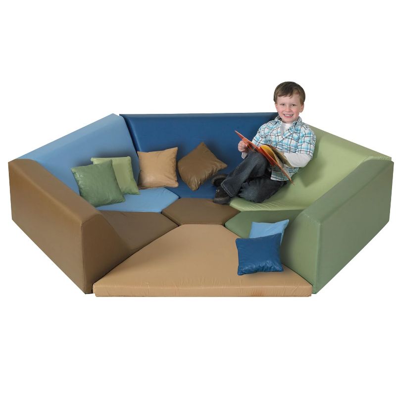 Photo 1 of **incomplete*** Children's Factory Woodland Hollow Kids Reading Nook, Toddler Modular Couch for Daycare, Classroom, Preschool Furniture

