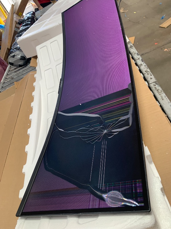 Photo 1 of ***DAMAGE*** INNOCN 49" Curved Monitor Ultrawide Gaming 120Hz 32:9 QHD 5120 x 1440P Computer Monitor, R1800, 99% sRGB, HDR400, USB Type C, DisplayPort, HDMI, Built-in Speakers, Height/Tilt Adjustable - 49C1R