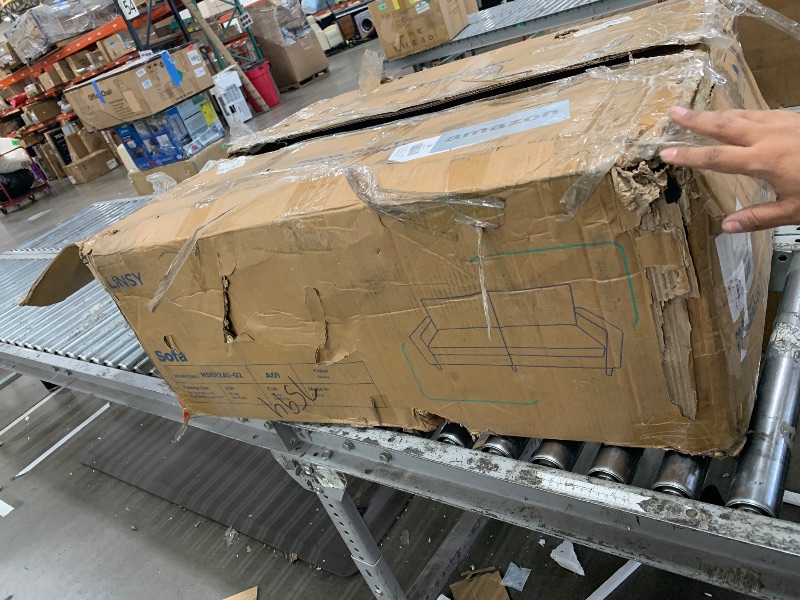 Photo 1 of **INCOMPLETE*** LINSY HOME Loveseat Sofa with Storage - Comfy Plush Corduroy 2 Seater Sofa with USB Charging & Cup Holders, Deep Seat Love Seat for Small Spaces Living Room Bedroom Apartment, Green