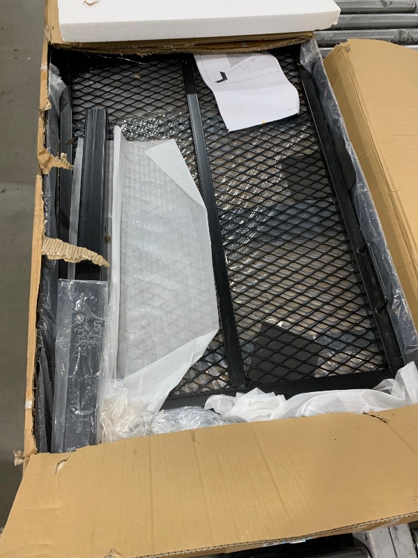 Photo 1 of ***Bent***
ECOTRIC 46.2 x 26.8 x 38.7 inch Hitch Cargo Carrier w/Ramp Foldable 500 Lbs Capacity Hitch Mount Steel Wheelchair Carrier Mobility Scooter Ramp 2" Hitch Receiver for SUV Truck Van Car