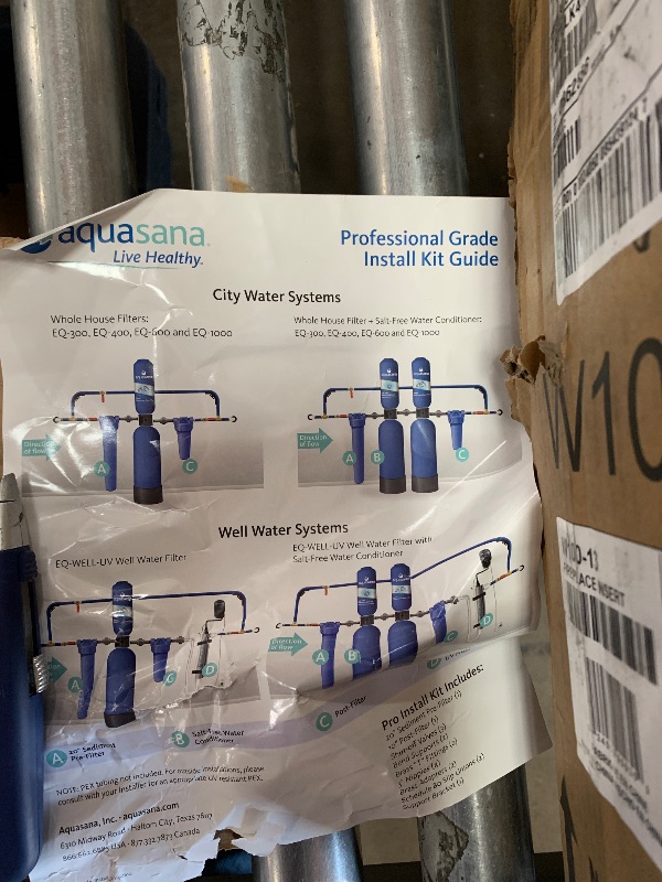 View 2 of *************ONLY CONTAINS THE TWO BLUE TANKS THE ARROWS ARE POINTING TO AND SOME CONNECTOR PIECES************
Aquasana Whole House Water Filter System | 1,000,000 Gallons | Carbon & KDF Media | Reduces 97% Chlorine & Sediment | Includes Pre- and Post-Fil