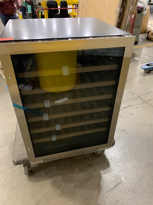 Photo 1 of Wine Fridge Cooler - 24 Inch Wine Fridge Hold 47 Bottles, 40-65°F Wine Refrigerator Glass Door, Built in, Freestanding Under Counter Fridge for Beer...