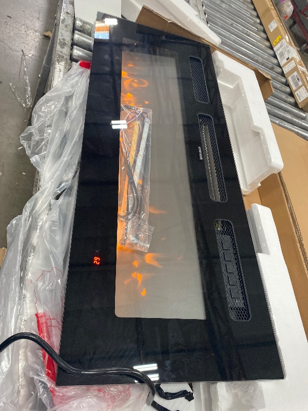 View 4 of ********INCOMPLETE ITEM, THIS IS ONLY BOX #2 OUT OF 2 TOTAL, ONLY THE FIREPLACE**************
MXV 70" Fireplace TV Stand with Power Outlet for TVs UP to 80", Electric Fireplace Entertainment Center with LED Lights & Storage Cabinets, TV Console for Living